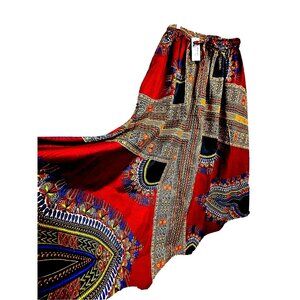 NWT Lapogee Long Gathered Full Skirt Size M Elastic Waist Drawstring Side Pocket